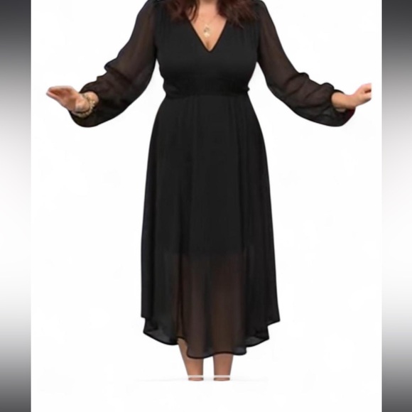 Jessica Simpson Black Long Sleeve Dress - Picture 3 of 6